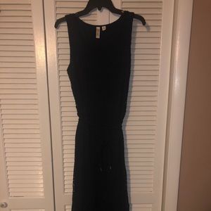 Navy lace ankle length dress